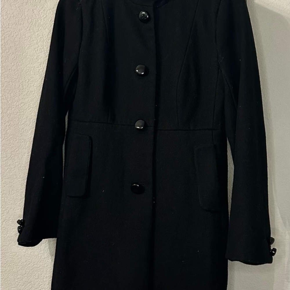 J. Crew Classic Black Pea Coat